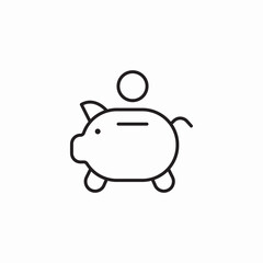 piggy bank icon sign vector