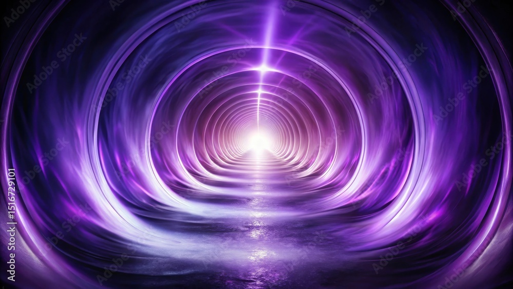 Poster abstract purple tunnel a glowing pathway to an unknown destination