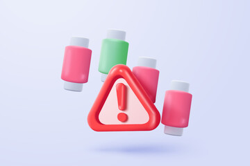 3D stock trading graph report for statistic in bubble icon. Sell and buy money cash and exchange with finance business failure, analyzing investment. 3d bank trading icon vector render illustration