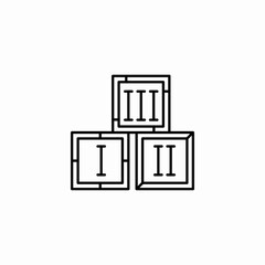wooden crates icon sign vector