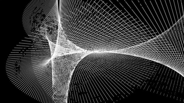 Geometric abstract grid black and white monochrome background point lines texture pattern isolated
