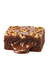Delicious Chocolate Walnut Brownie with Rich Filling, png