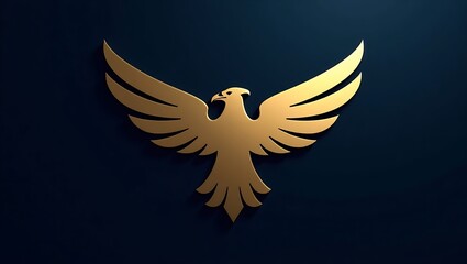 Obraz premium Cybernetic eagle head in glowing pastel lines, representing precision, vision, and digital strength in futuristic form. Golden Eagle logo. Futuristic eagle logo.