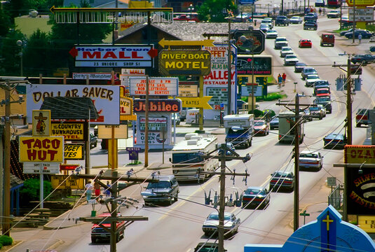 The strip Is a Polular tourist attraction for country western music fans located at Branson Missouri MO. Created 05.31.25