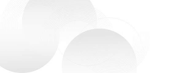 Abstract geometric gray color circles lines background. White and gray color geometric shape and lines seamless background design.
