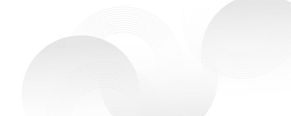 Abstract geometric gray color circles lines background. White and gray color geometric shape and lines seamless background design.
