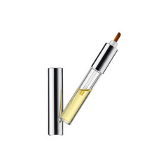 Obraz premium Ultra realistic uhd photo of a single cuticle oil pen with clear contours, high contrast, and lifelike accuracy, a standalone full object on a plain transparent background, 3/4 view, no shadows,