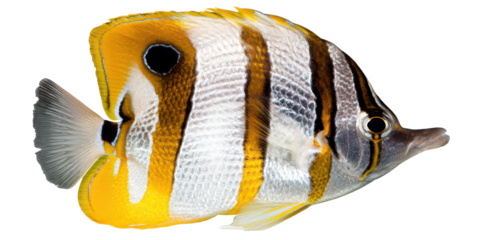 Striped Butterflyfish Vibrant Colors and Aquatic Elegance