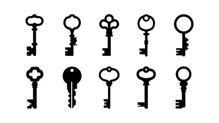 Classic Keys Collection: A collection of classic keys showcasing intricate designs, ready to unlock secrets, security and opportunity.