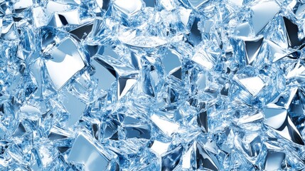 Shattered ice fragments in a detailed close-up view.