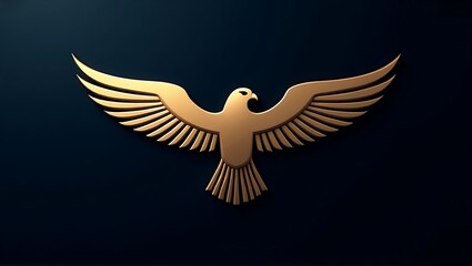 Fototapeta premium Cybernetic eagle head in glowing pastel lines, representing precision, vision, and digital strength in futuristic form. Golden Eagle logo. Futuristic eagle logo.