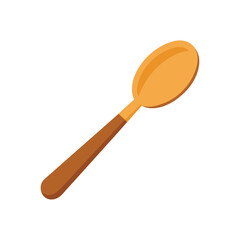 Elegant Golden Spoon with Wooden Handle Perfect for Dessert or Tea
