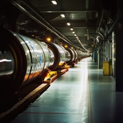 CERN, Geneva - September 1 2023: Street view from the European Organization for Nuclear Research is a European research organization that operates the largest particle physics laboratory in the world.