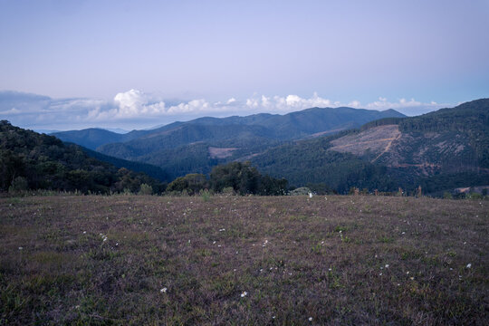 Sunset with mountains view in Monte Verde, Minas Gerais
