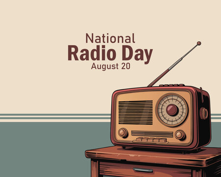 vector graphic of National Radio Day ideal for National Radio Day celebration.