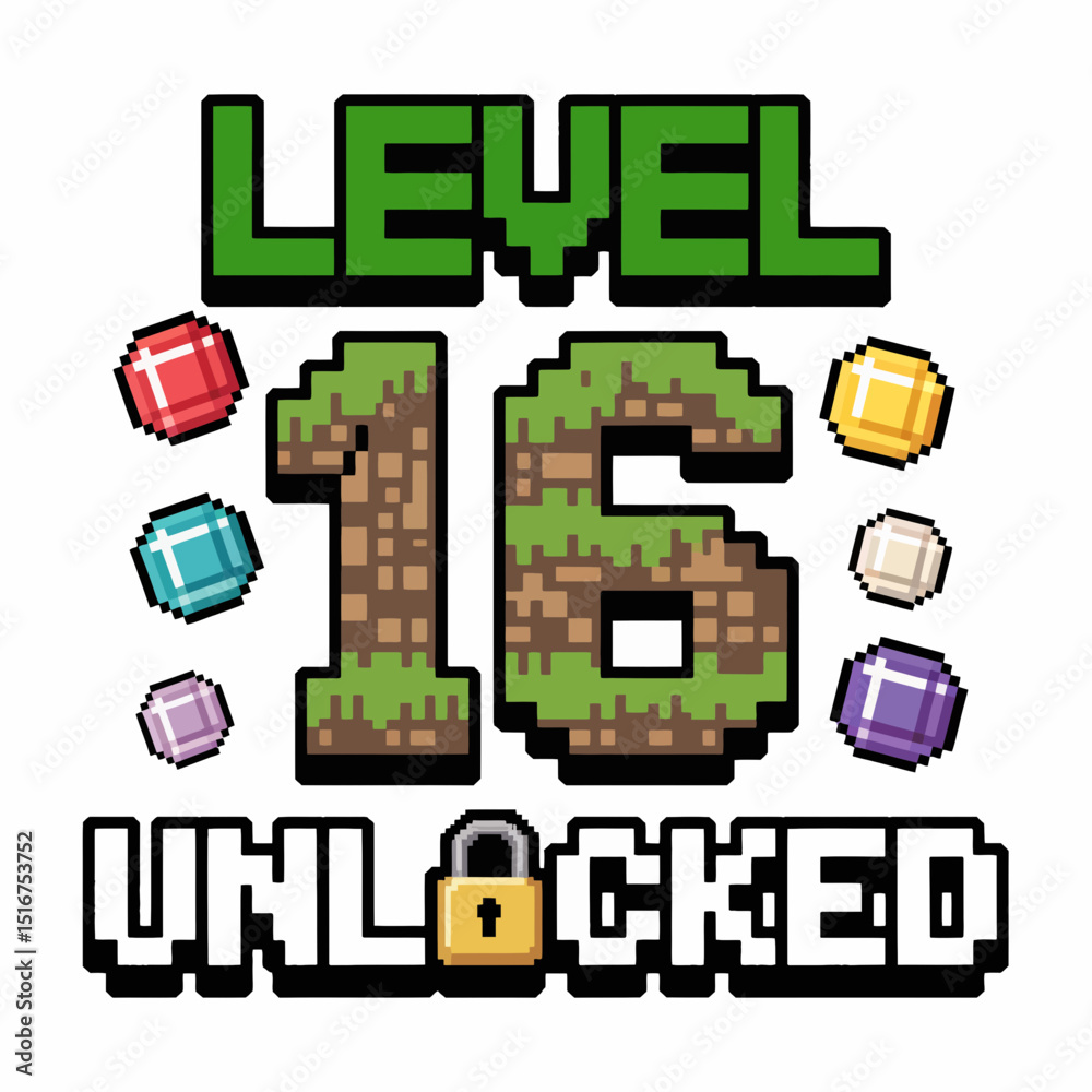 Fototapete pixelated graphics showcase the phrase 