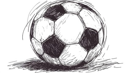 Hand-drawn sketch of a soccer ball.