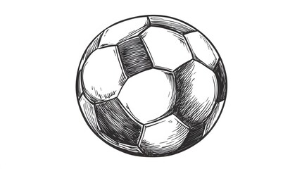 Hand-drawn illustration of a soccer ball.