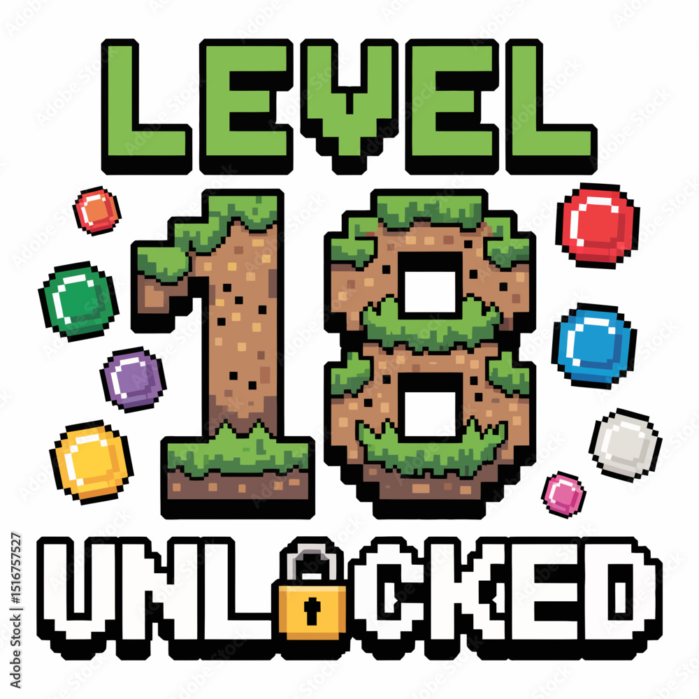 Fototapete pixelated graphics showcase the phrase 
