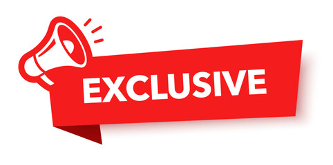 Megaphone with exclusive speech bubble. Loudspeaker. Banner for business, marketing and advertising. Vector illustration