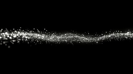 Abstract silver particles flowing