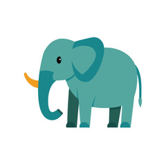 Elephant on white background