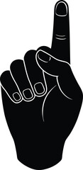 Precision Pointer: A meticulously crafted illustration of a hand pointing upwards, its index finger extended with unwavering focus and intention, symbolizing direction and guidance.