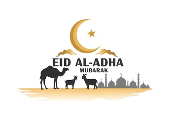 Eid al-Adha Mubarak, Eid al-Adha Celebration, Bakra Eid Festival Symbolizing Faith, Sacrifice, and Festivity.	