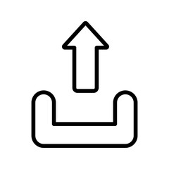 Upload icon. sign for mobile concept and web design. vector illustration	