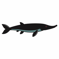 Vector art illustration of a species of stringy fish