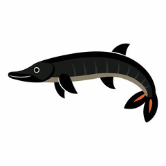 Vector art illustration of a species of stringy fish