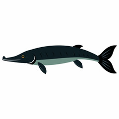 Vector art illustration of a species of stringy fish
