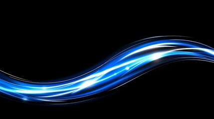 Abstract blue glowing wave design