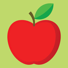 Fresh Red Apple Slice Vector