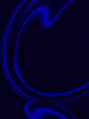 blue abstract glowing shape on black background illustration