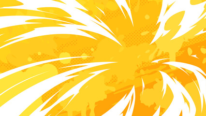 アニメ風の衝撃波のエフェクトの背景イラスト_16:9