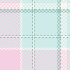Pastel plaid pattern background. Delicate pink, blue, and cream hues create a soft, versatile texture for design, web, or print projects. Clean and modern.