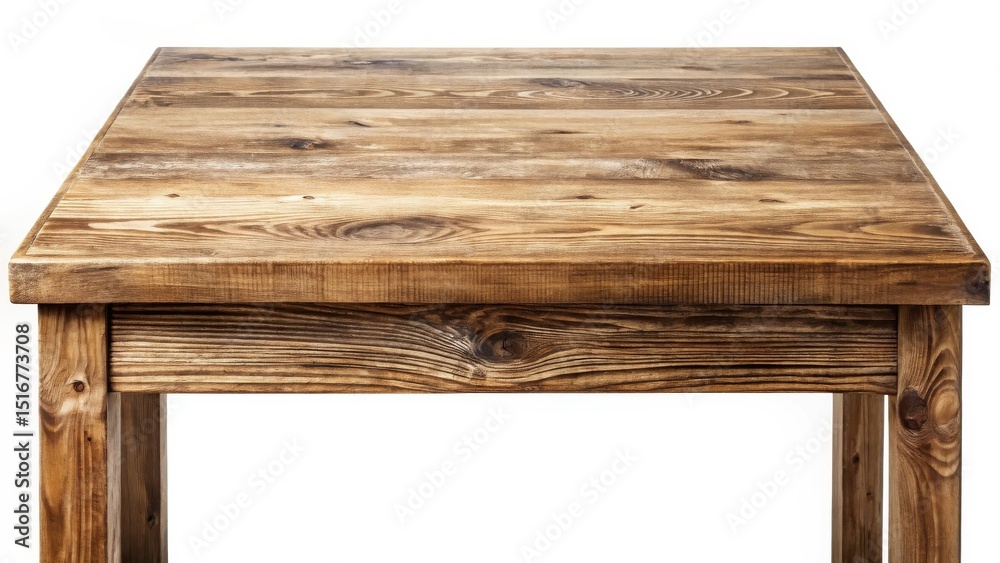 Poster rustic wooden tabletop a detailed close-up of a simple, solid wood table surface ideal for product d