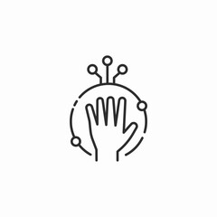 hand scan icon sign vector