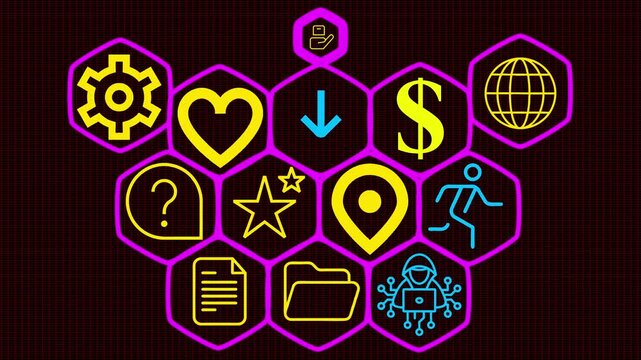 Tax Hexagonal Touch Screen Concept Hexagonal virtual Touch Screen Concept with man touching screen with finger and light streak
