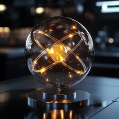 Energy, propulsion. New technologies. Antimatter. Nuclear fusion and fission. Capturing an energy flow. Clean and renewable energy. 3d rendering
