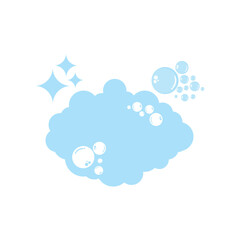 blue soap bubble clean vector design template