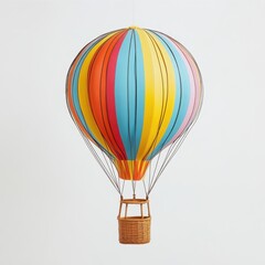 Fototapeta premium Colorful hot air balloon model isolated on white background