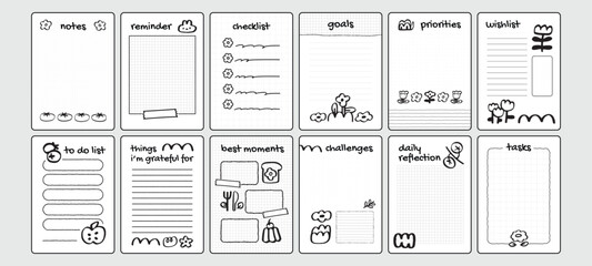 Handdrawn Minimalist Planner Template Printable