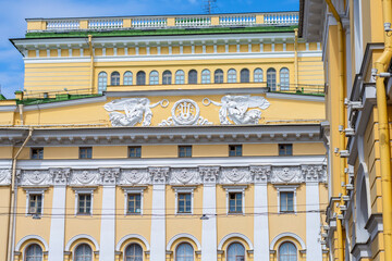 Saint Petersburg, Russia - 01 june 2025: Alexandrinsky theater in St.Petersburg
