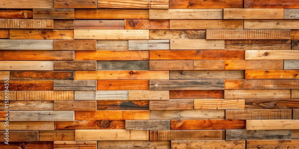 Leinwandbilder Rustic Reclaimed Wood Paneling A Textured Background of Varied Hues and Grain Patterns for Design and Architectural Applications