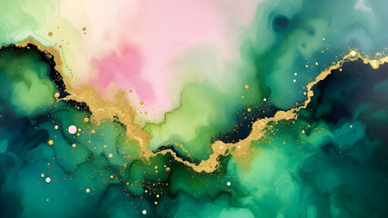 Green Pink Gold Marble: Luxurious Abstract Liquid Texture.
Opulent Gold Veins: Abstract Green Pink Design.
Elegant Art: Gold Veined Green Pink Liquid Texture.
