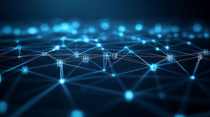 Abstract network of connected points and lines (19)