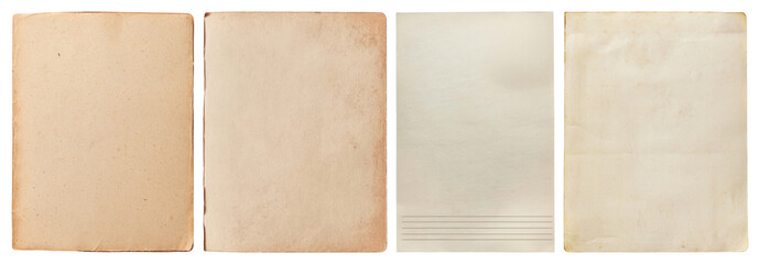 PNG Vintage paper texture backgrounds, element set on transparent background