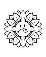 sun with flower